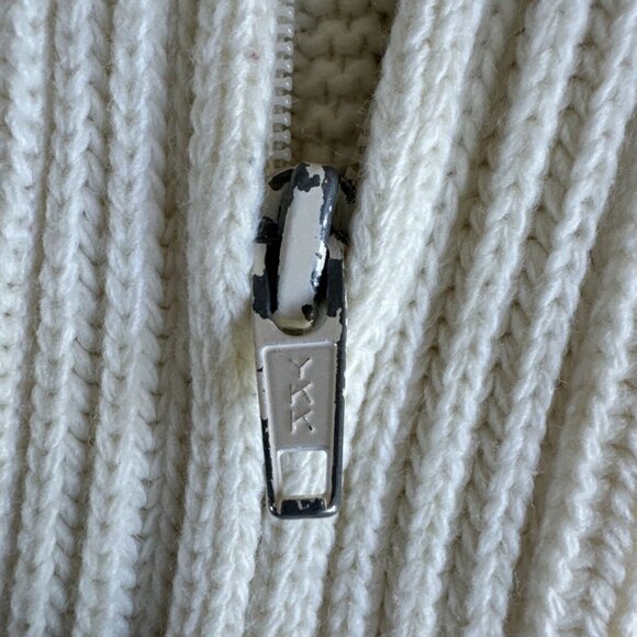 Vintage 90s Sweater House Cardigan Sweater White Cream Men's Size XL Made In USA - Picture 9 of 9